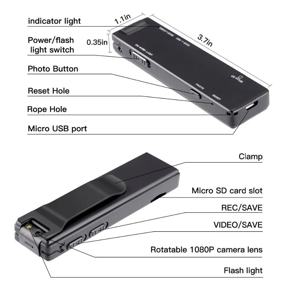 A3 Mini Digital 1080P HD Flashlight Micro Cam Magnetic Hidden Small Camera